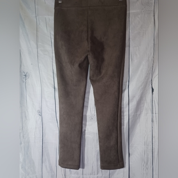 Andrew Marc Brown Faux Suede Pull On Pants - Picture 2 of 11